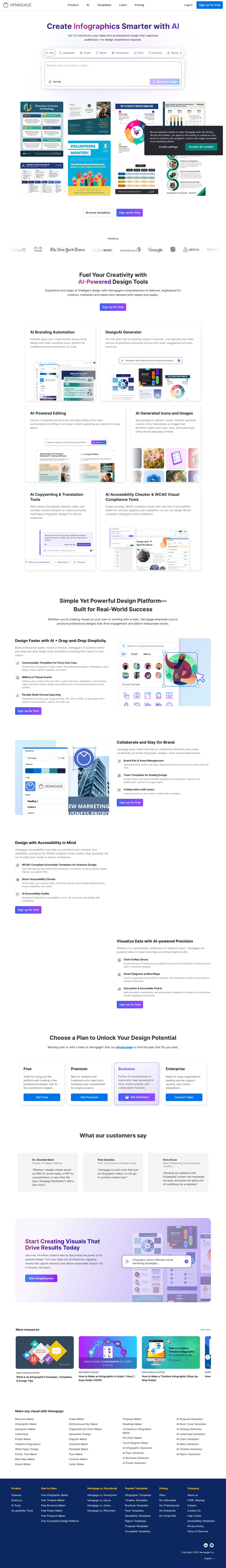 Venngage website preview