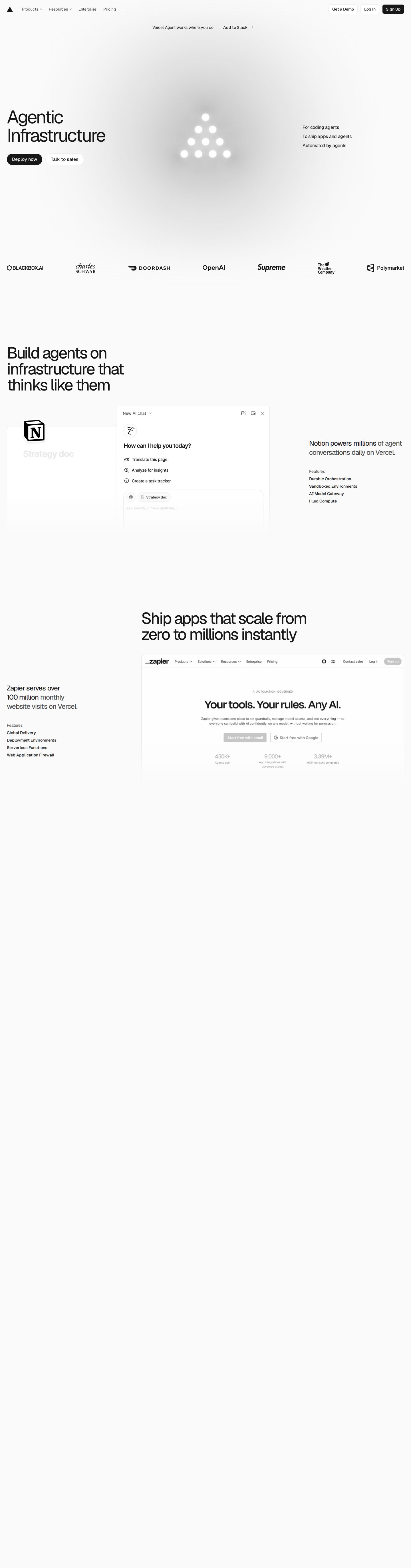 Agentic Infrastructure website preview