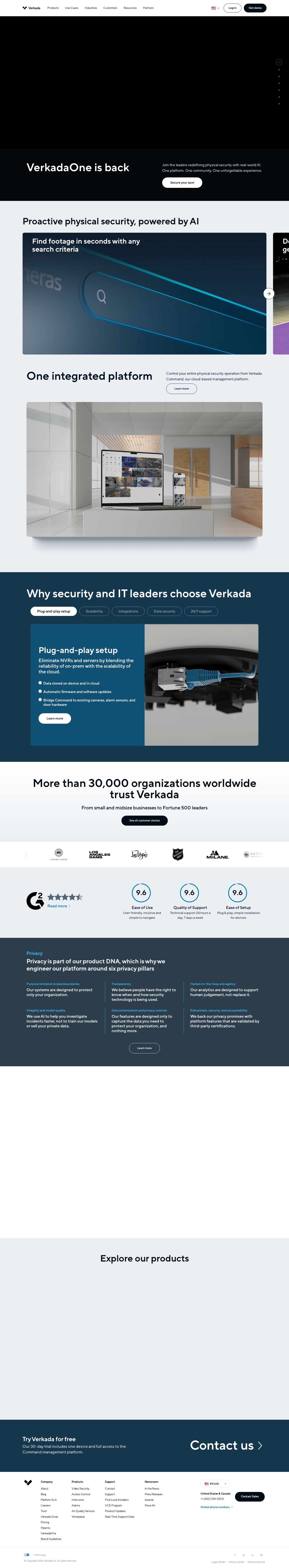 Verkada website preview