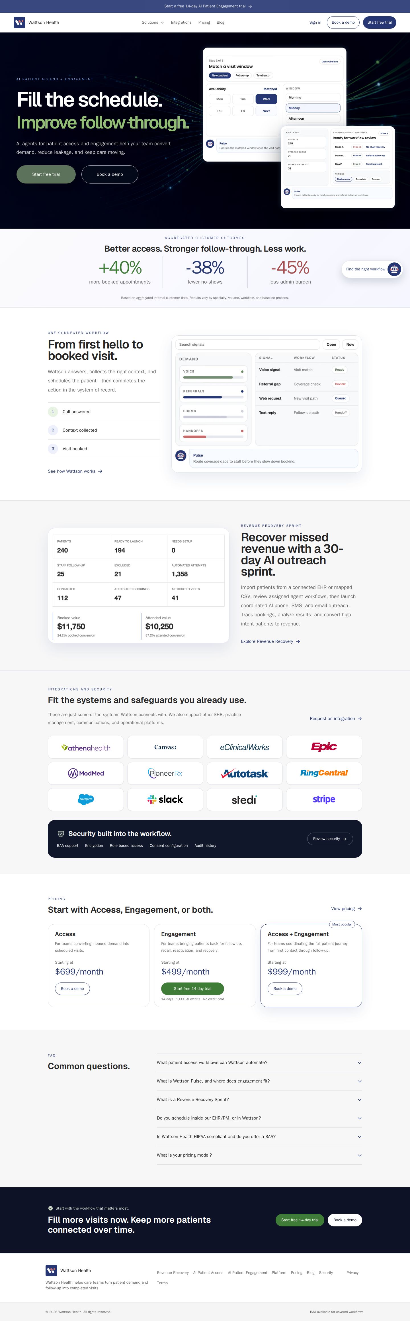 Wattson Health website preview