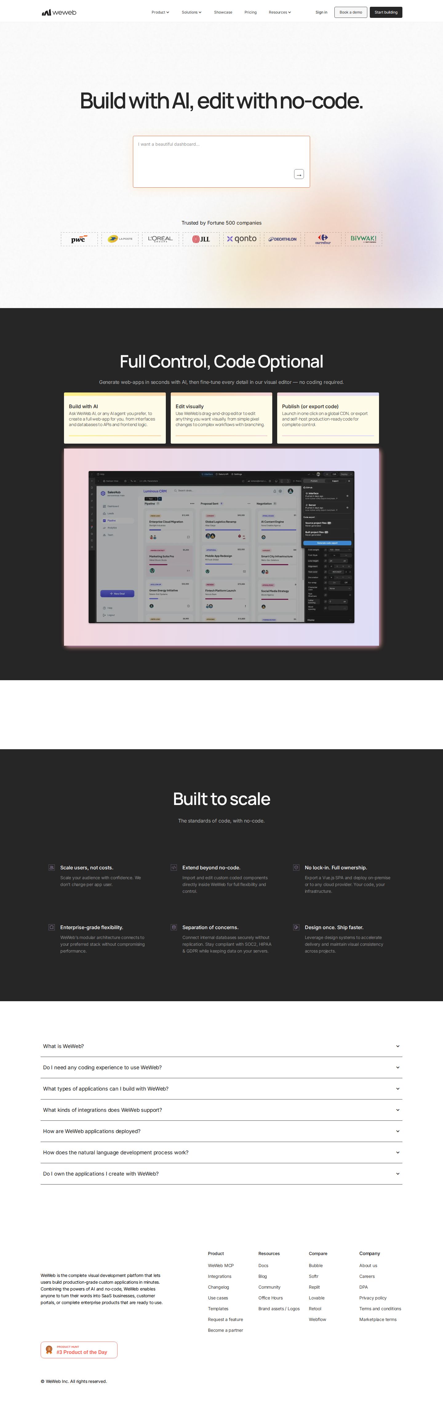 WeWeb website preview