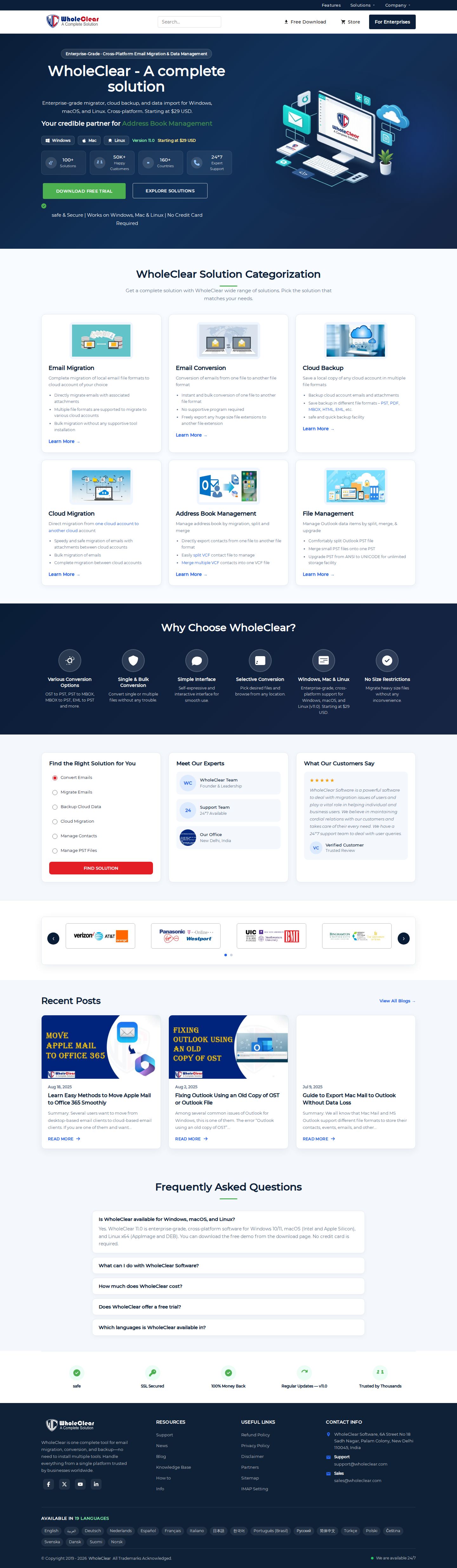 Software and Solutions website preview