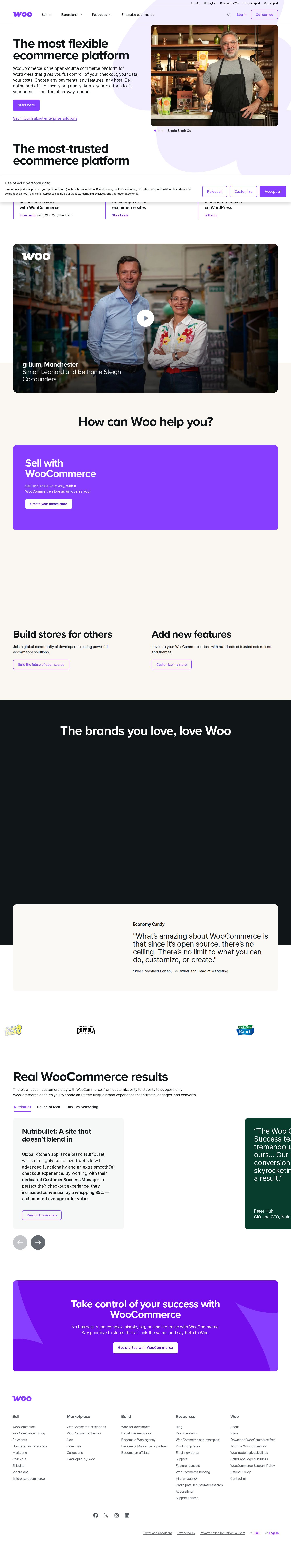 WooCommerce website preview