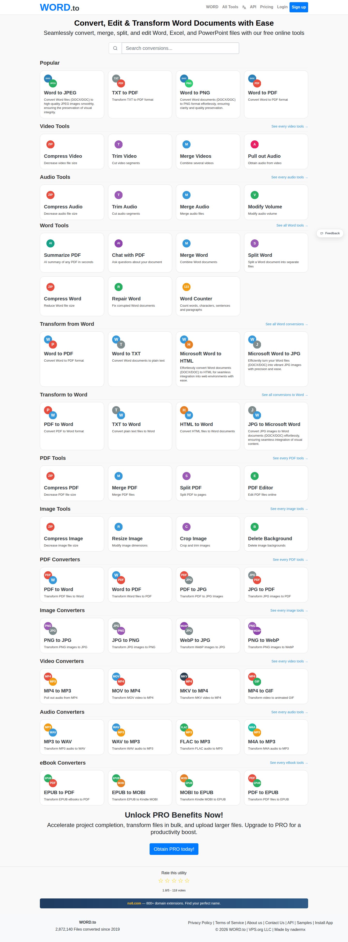 WORD.to website preview