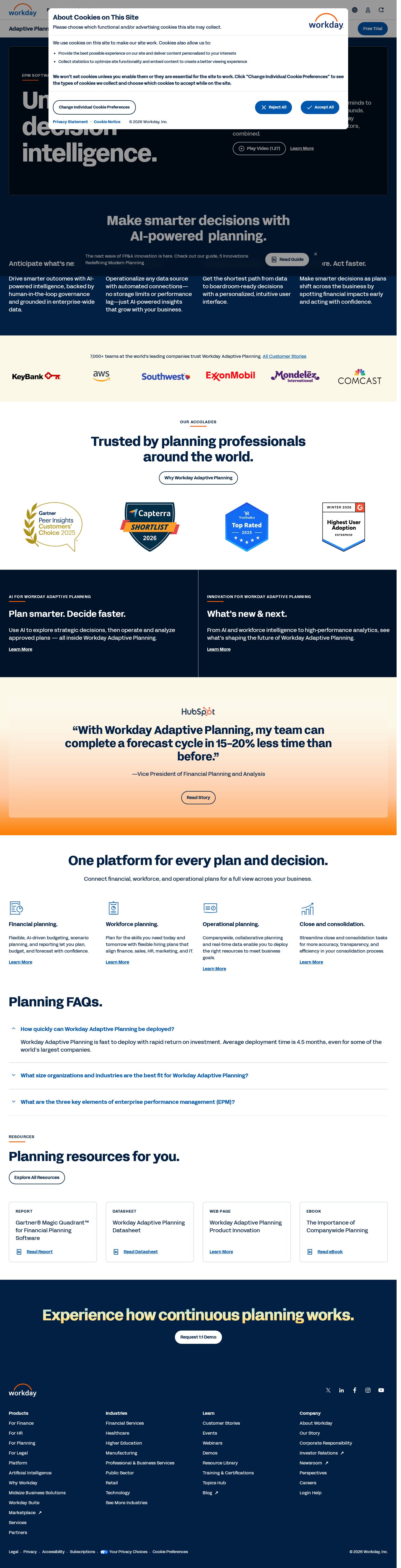 Enterprise Performance Management Software website preview