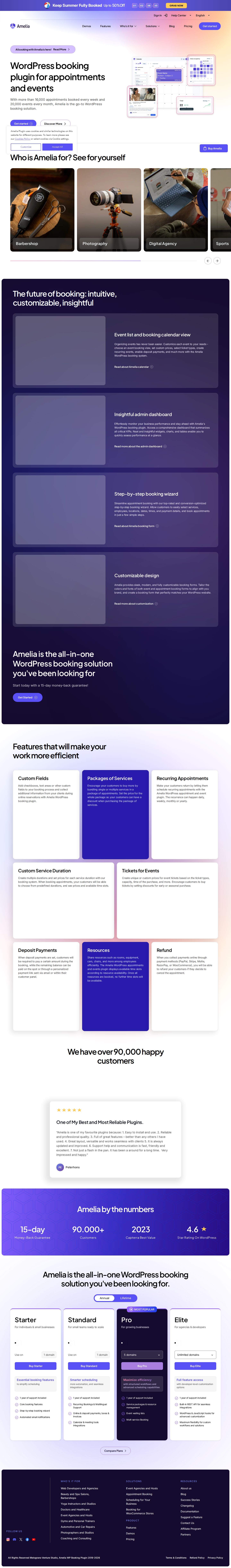 Wpamelia website preview