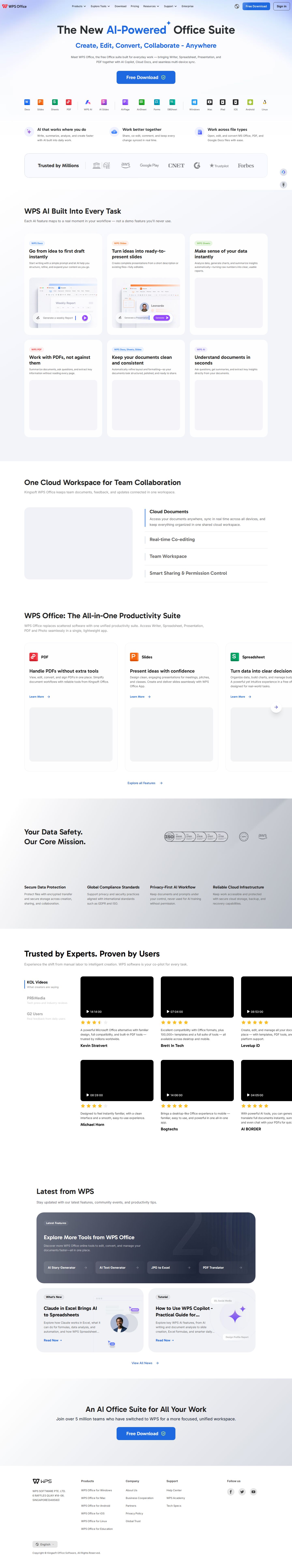 Free Office Suite for Word, Excel, PDF & PPT website preview