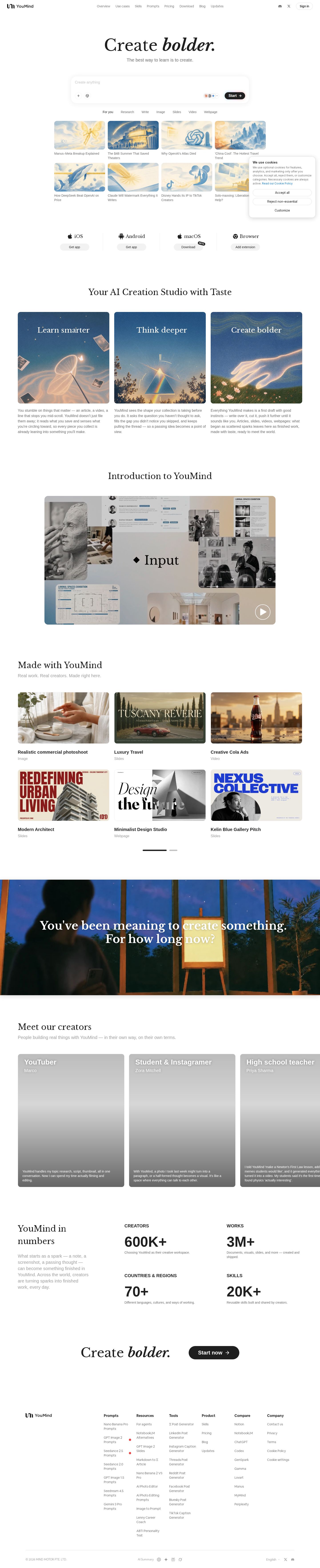 YouMind website preview