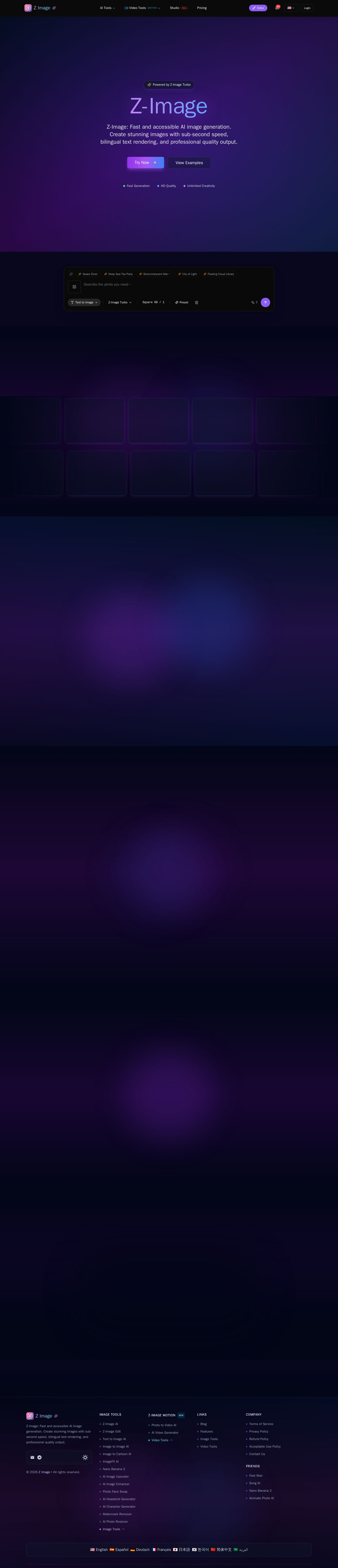 Z-Image website preview