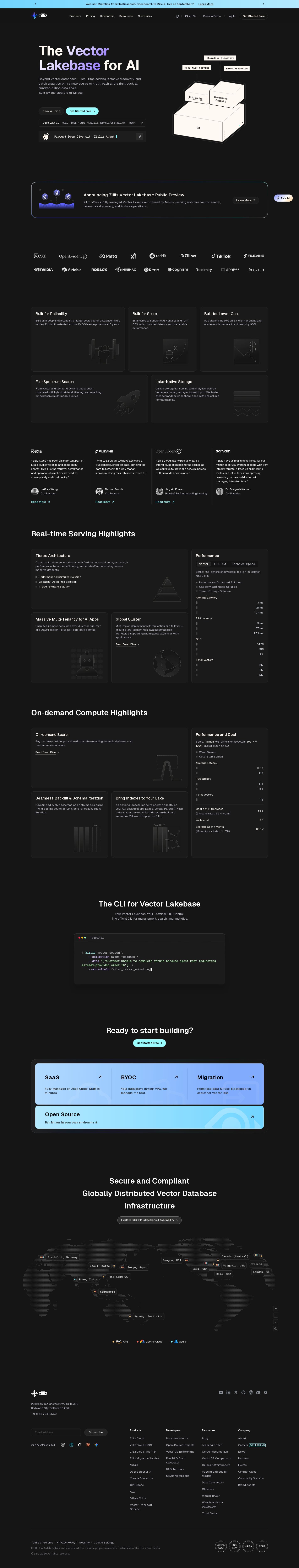 Zilliz website preview